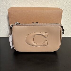 Coach Beige Leather Wristlet